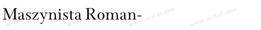 Maszynista Roman字体转换